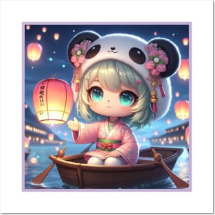 Cute Panda Girl Posters and Art